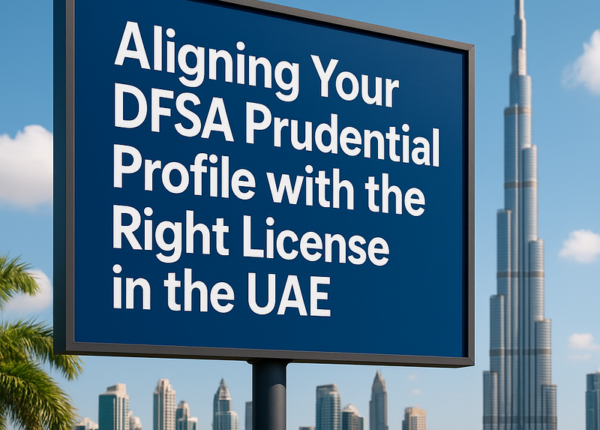 DFSA prudential categories matrix for UAE license alignment visual