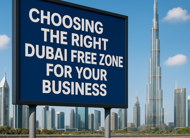 Dubai skyline with DIFC and free zones highlighted for legal comparison