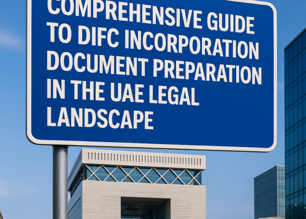 Step-by-step DIFC incorporation document preparation workflow illustration