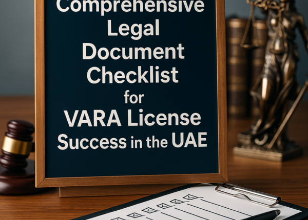 UAE legal compliance checklist for VARA license documentation