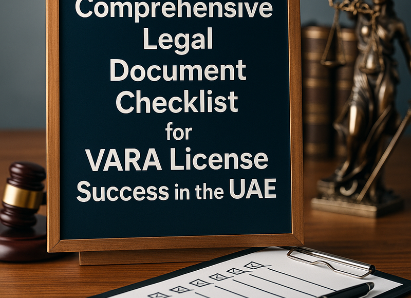 UAE legal compliance checklist for VARA license documentation
