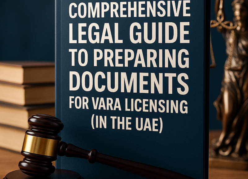 VARA licensing document preparation process in the UAE, legal compliance visual