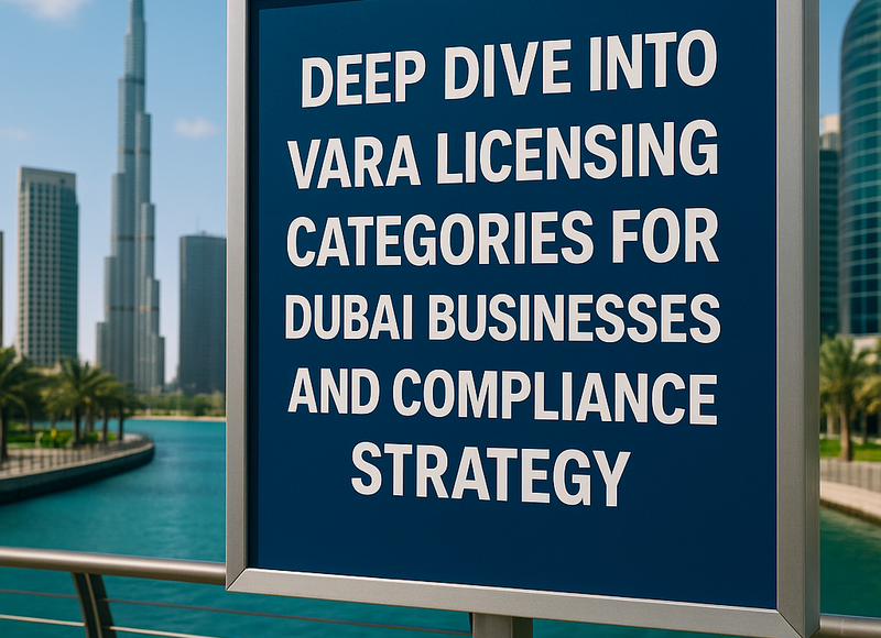 Overview diagram of Dubai VARA licensing categories and compliance pathways.