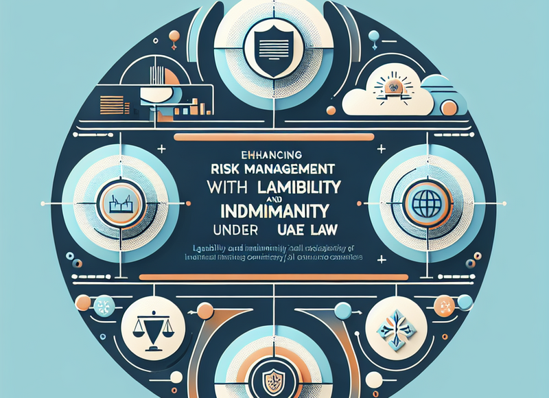 Legal consultant reviewing UAE contract indemnity and liability clauses at a desk