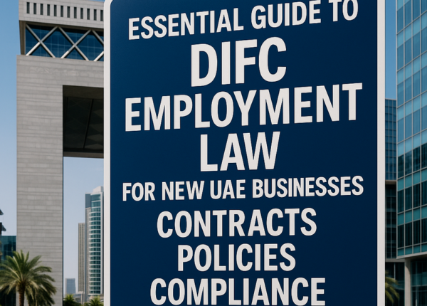 DIFC skyline representing UAE employment law compliance for new businesses