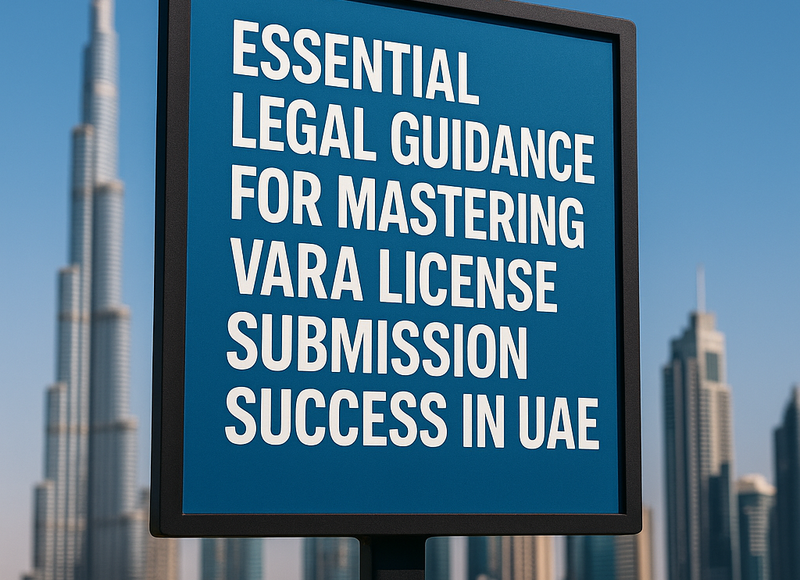 VARA license compliance checklist for UAE legal submission process.