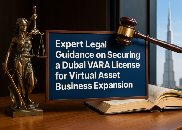 Illustrated overview of Dubai VARA license application process with compliance highlights.