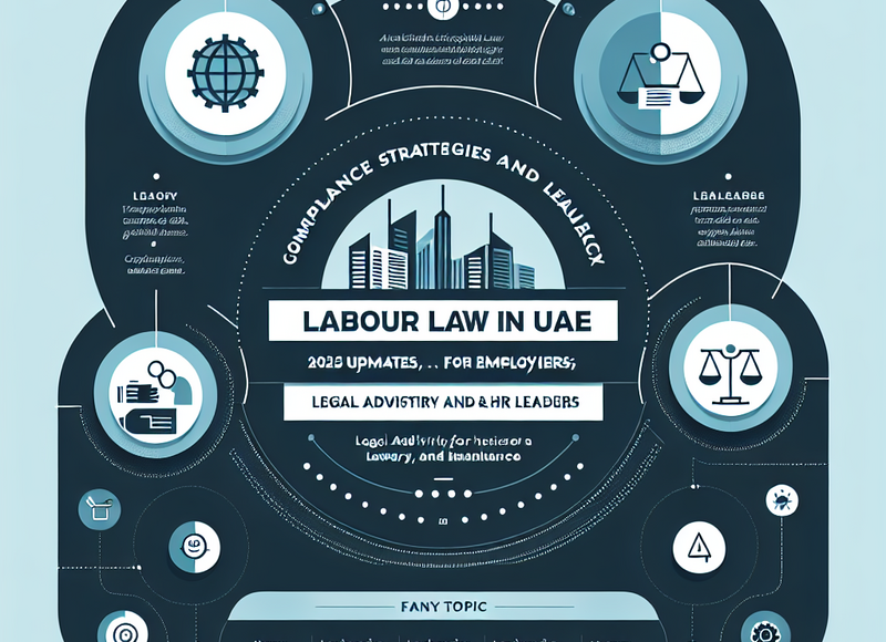 Infographic showing key updates to UAE Labour Law 2025 requirements and compliance steps
