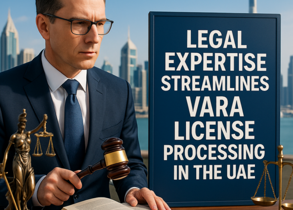Legal consultants reviewing virtual asset license documents in UAE office