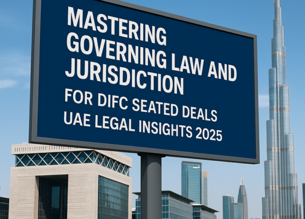 Lawyer reviewing DIFC UAE contract for jurisdiction and governing law compliance