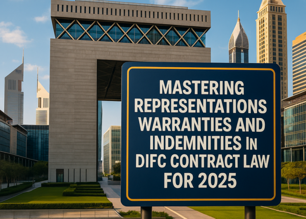 Business professionals reviewing contract clauses in a modern UAE office.