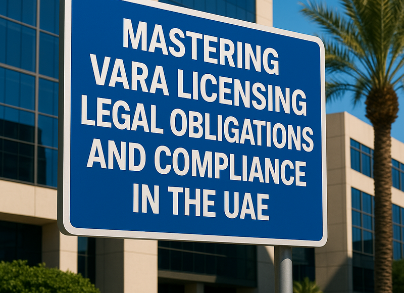 A professional flowchart depicting the legal process for VARA licensing in the UAE.