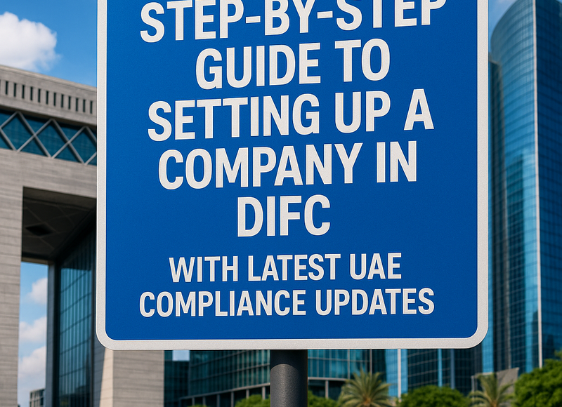Flowchart showing DIFC business setup timeline and regulatory steps in UAE
