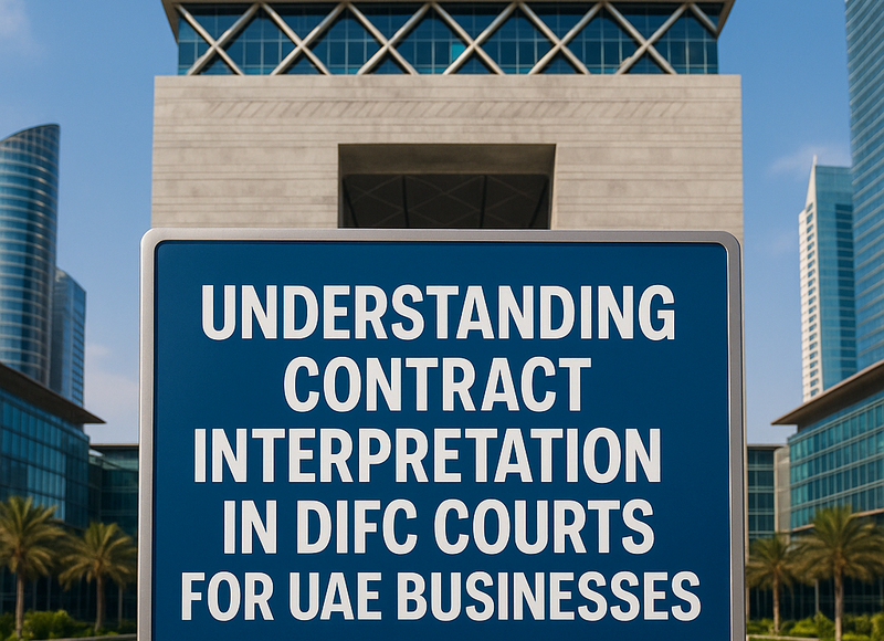 DIFC Courts contract compliance process flow diagram