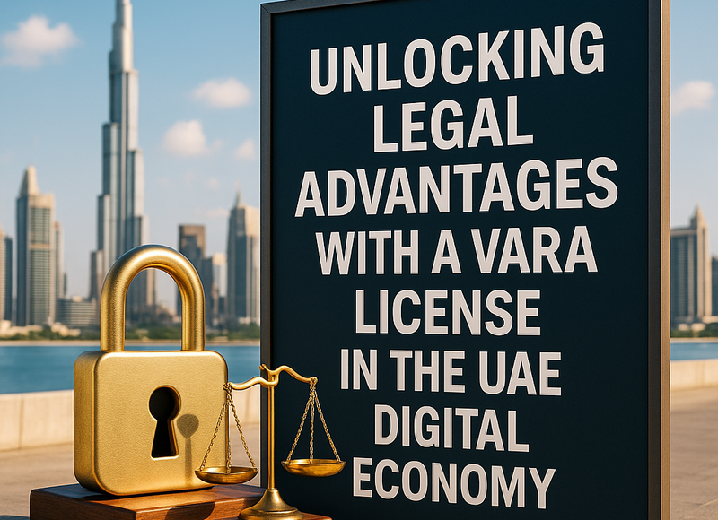 VARA license legal documentation and UAE skyline symbolizing digital asset compliance