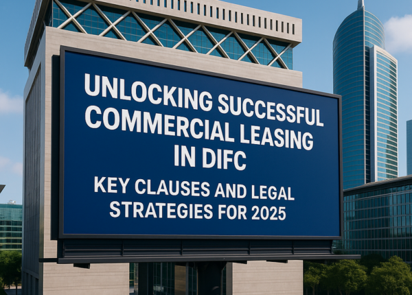 Modern DIFC commercial buildings representing UAE business environment for leasing analysis.