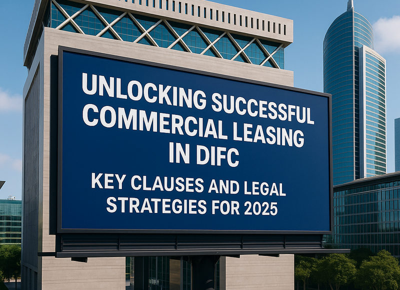 Modern DIFC commercial buildings representing UAE business environment for leasing analysis.