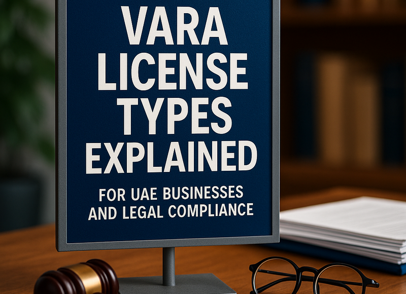 VARA license types comparison chart for UAE legal compliance.