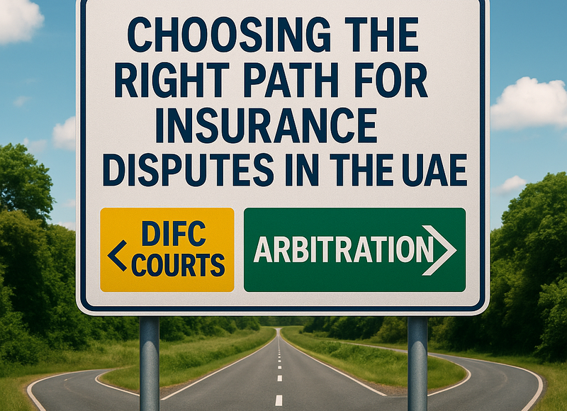 Comparison of DIFC Courts and Arbitration for UAE insurance dispute resolution