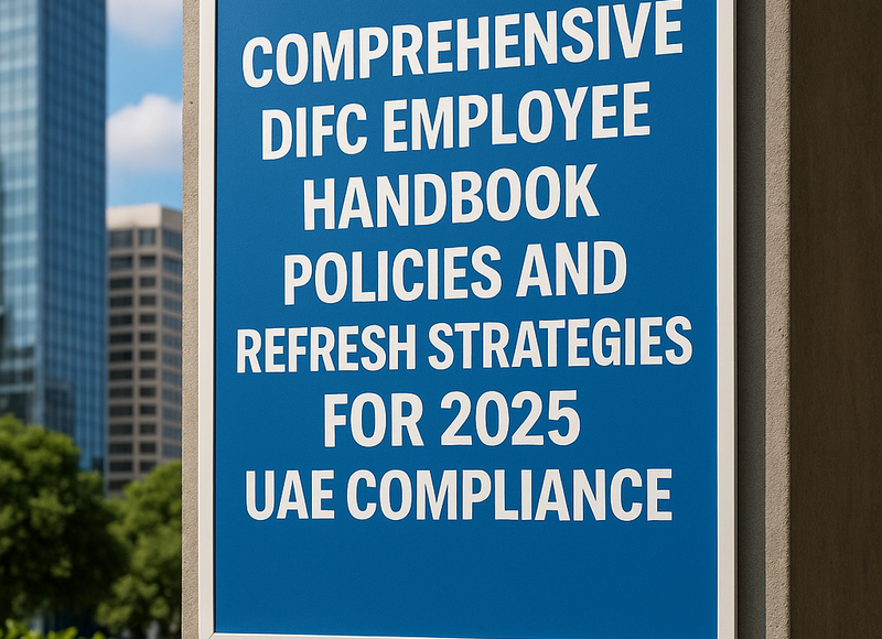 DIFC employee handbook compliance checklist with UAE law references
