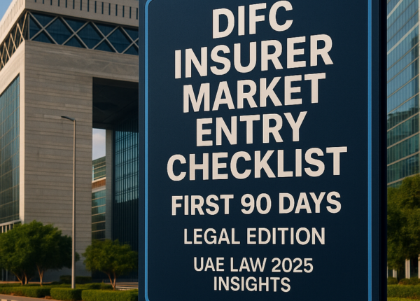 DIFC insurer compliance process illustrating legal requirements for new UAE insurance companies