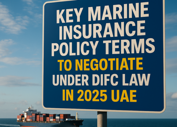 Marine insurance policy negotiation in UAE with DIFC law elements.