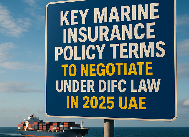 Marine insurance policy negotiation in UAE with DIFC law elements.