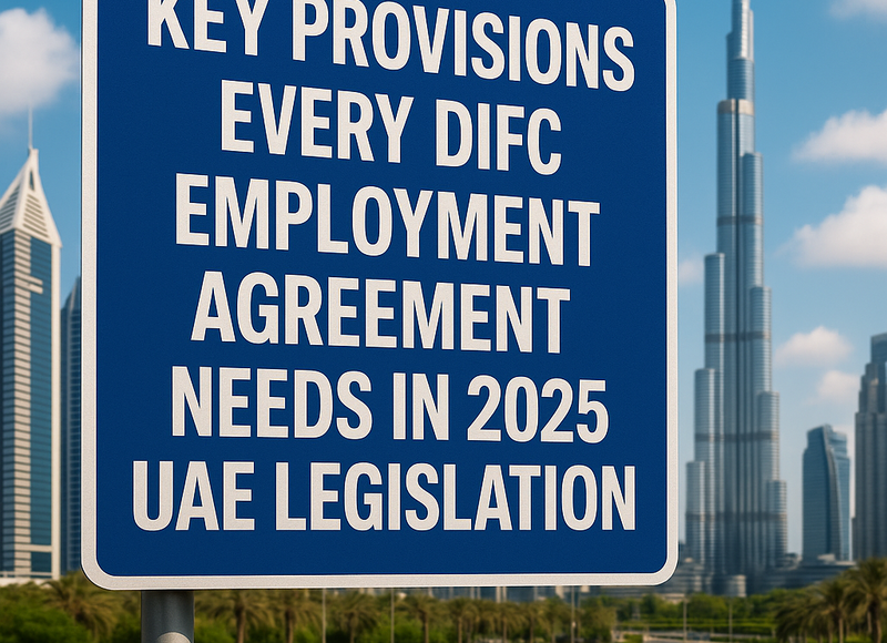Legal consultants reviewing DIFC employment contract clauses in UAE office