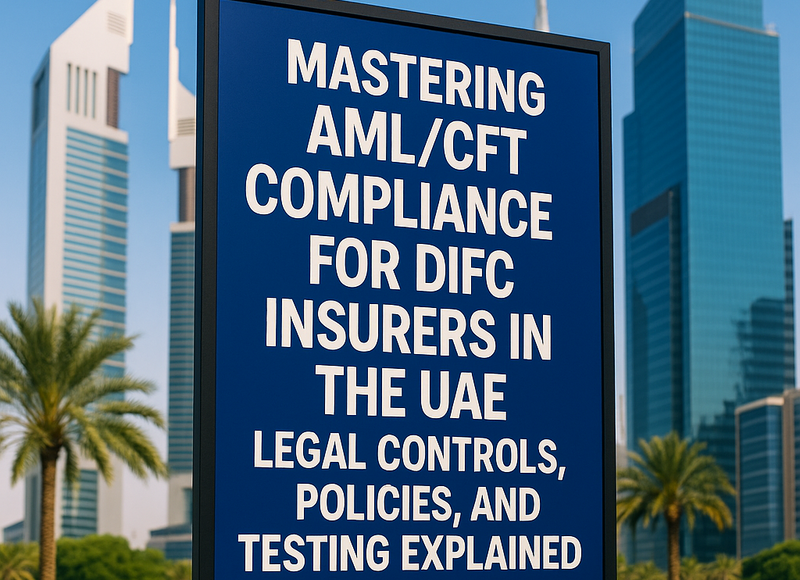 AML compliance checklist diagram for DIFC insurers in the UAE.