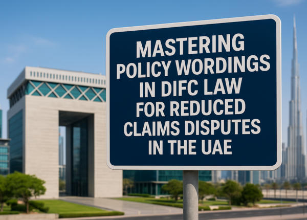 Legal consultant reviewing insurance policy wording under DIFC Law in the UAE.