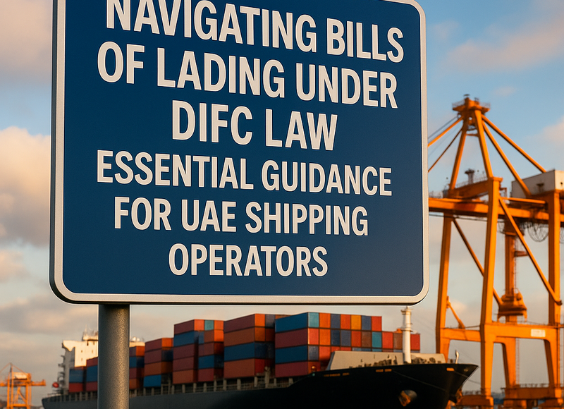 Legal consultant reviews electronic bills of lading for UAE shipping compliance