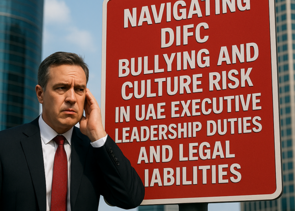 DIFC business leaders reviewing anti-bullying compliance strategy in modern office