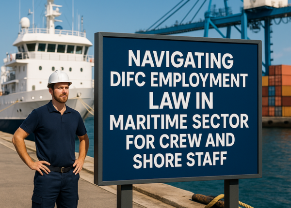 Legal compliance concept for DIFC maritime employment in the UAE