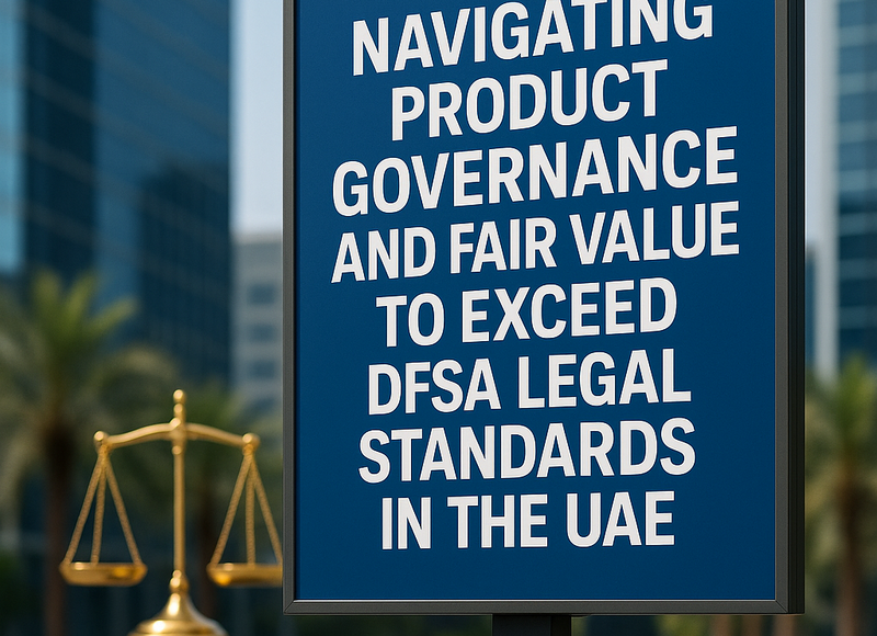 Professional UAE legal team reviewing product governance compliance documents