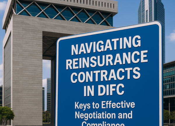 Diagram of key clauses in DIFC reinsurance contracts and compliance strategies.