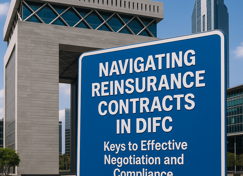 Diagram of key clauses in DIFC reinsurance contracts and compliance strategies.