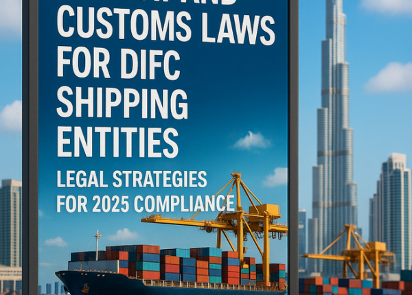 Infographic illustrating VAT and customs flows for DIFC shipping companies in the UAE