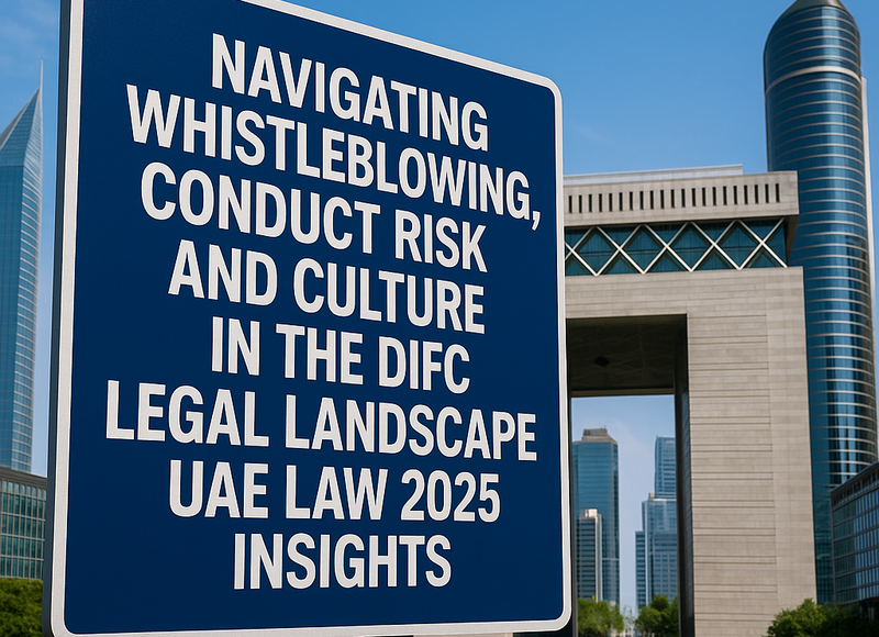 UAE DIFC compliance checklist with whistleblowing, conduct risk, and culture