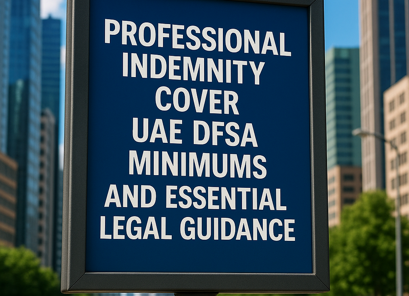 Professional indemnity insurance compliance checklist for DFSA-regulated UAE firms 2025