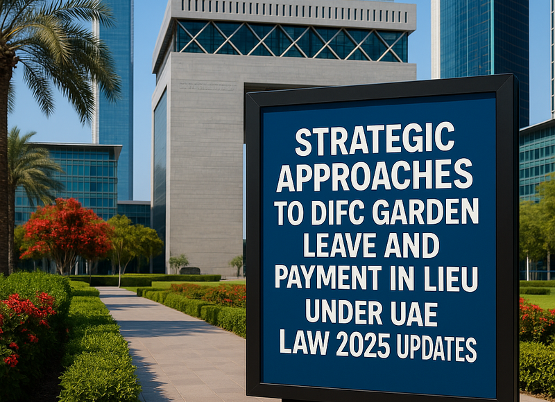 HR manager reviewing DIFC employment contracts and notice period strategies in UAE office