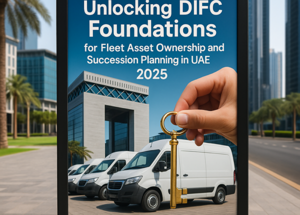 Visual diagram of DIFC Foundation structure for UAE fleet asset ownership and succession.