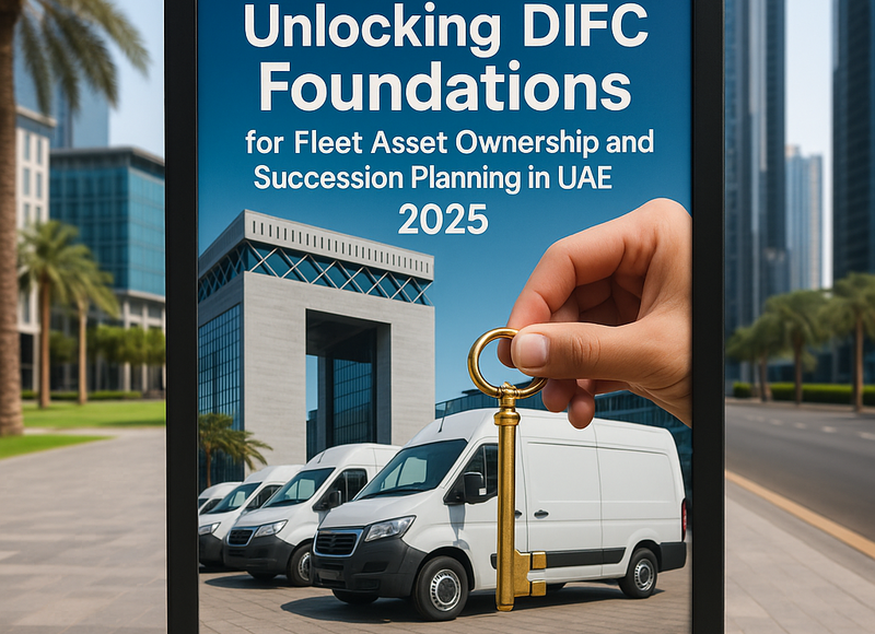 Visual diagram of DIFC Foundation structure for UAE fleet asset ownership and succession.
