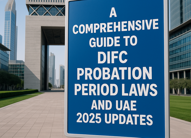 Consultant meeting discussing DIFC probation law updates in Dubai office