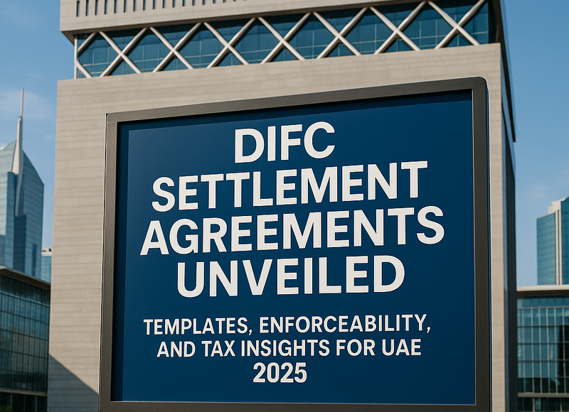 Legal consultant advising on DIFC settlement agreement compliance in UAE office