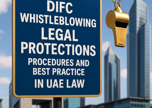 DIFC compliance officer explaining whistleblowing procedures to corporate team