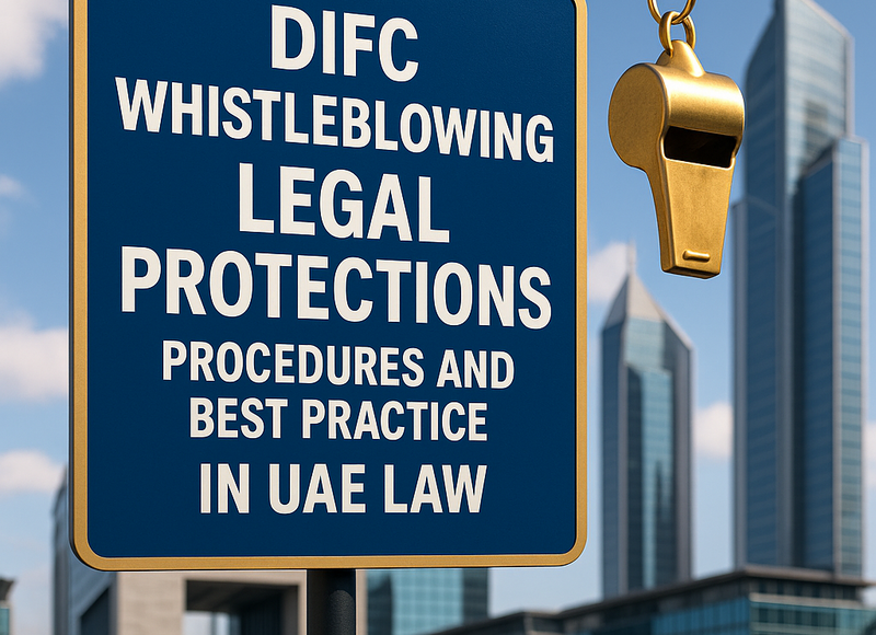 DIFC compliance officer explaining whistleblowing procedures to corporate team
