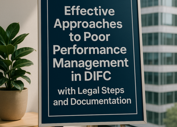 Chart showing DIFC performance management legal process flow.
