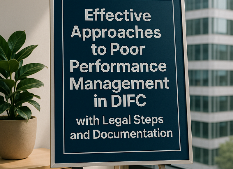 Chart showing DIFC performance management legal process flow.