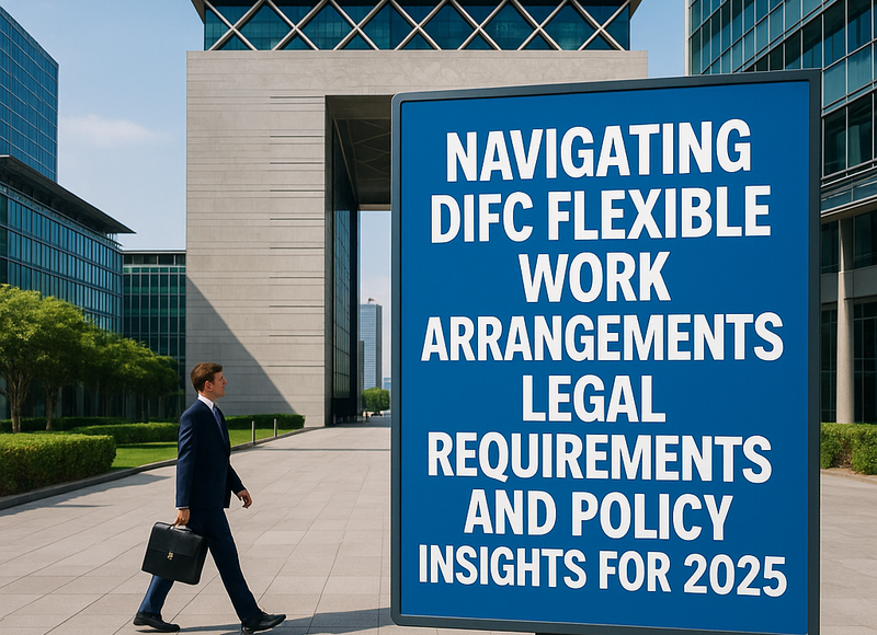Legal compliance and flexible work discussion in DIFC UAE boardroom