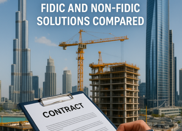 Visual comparison of FIDIC and non-FIDIC contract compliance in the UAE legal context